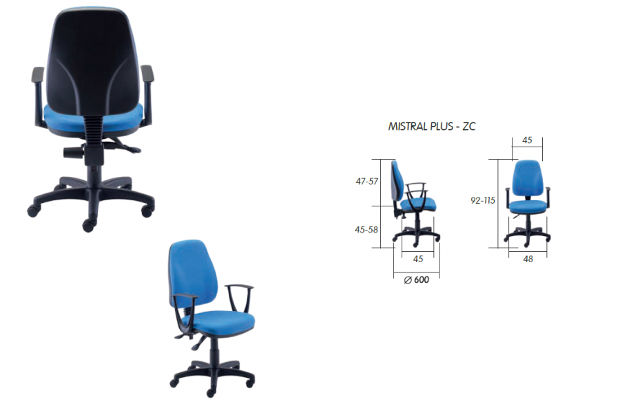 scaun birou operational mistral plus zc 2