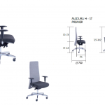 scaun managerial birou madura h premier 2